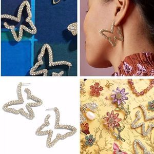 Encrusted Butterfly Earrings